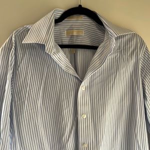 Michael Michael Kors button down 16 34/35 Large light blue white